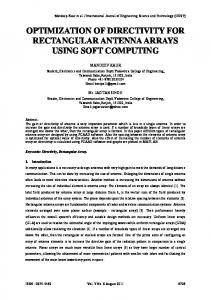 optimization of directivity for rectangular antenna