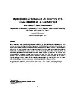 Optimization of Enhanced Oil Recovery by I- WAG ...