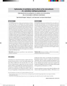 optimization of ventilation and its effect on the ... - SciELO Colombia