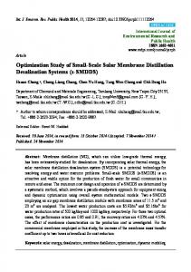 Optimization Study of Small-Scale Solar ... - Semantic Scholar