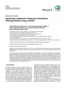 Optimizing a Biobjective Production-Distribution Planning Problem ...