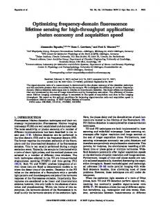 Optimizing frequency-domain fluorescence lifetime ... - OSA Publishing