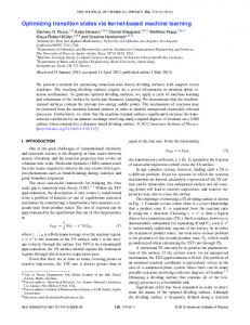 Optimizing transition states via kernel-based ... - Henkelman group