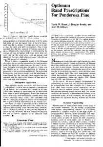 Optimum Stand Prescriptions for Ponderosa Pine - USDA Forest Service