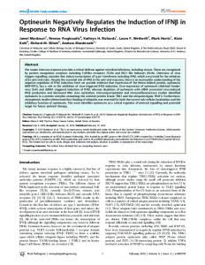 Optineurin Negatively Regulates the Induction of IFNb in ... - CiteSeerX