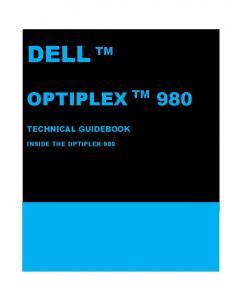 OptiPlex 980 Technical Guidebook