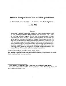 Oracle inequalities for inverse problems