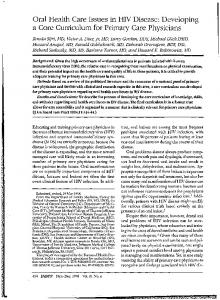 Oral Health Care Issues in HIV Disease - Semantic Scholar