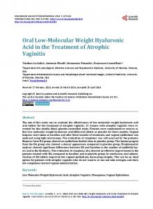 Oral Low-Molecular Weight Hyaluronic Acid in the ... - Semantic Scholar