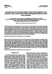 Oral squamous cell carcinoma patients which human