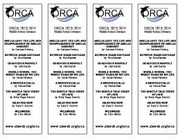 ORCA 2013 Middle bookmarks