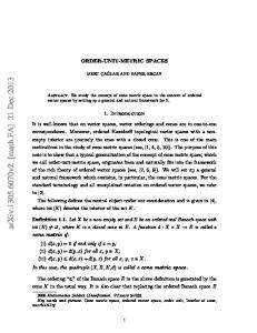 Order-unit-metric spaces