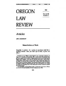 oregon law review - SSRN papers