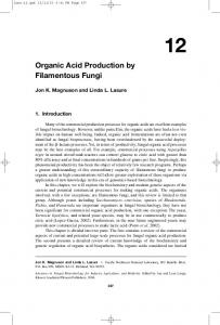 Organic Acid Production by Filamentous Fungi - CiteSeerX