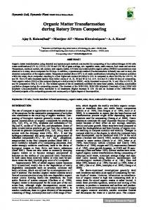 Organic Matter Transformation during Rotary Drum Composting