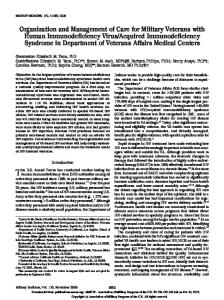 Organization and Management of Care for Military Veterans with ...