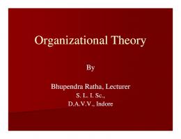 Organizational Theory