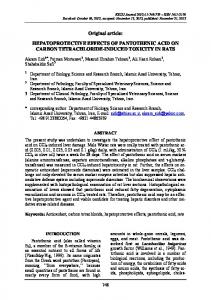 Original article: HEPATOPROTECTIVE EFFECTS OF ... - EXCLI Journal
