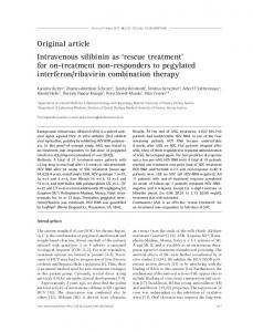 Original article Intravenous silibinin as 'rescue treatment' for on ...