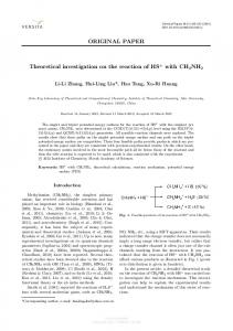 ORIGINAL PAPER Theoretical investigation on the