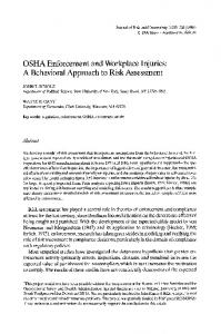 OSHA enforcement and workplace injuries: A ... - Springer Link