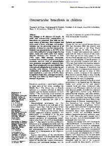 Osteoarticular brucellosis inchildren