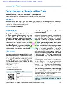 Osteoblastoma of Patella: A Rare Case