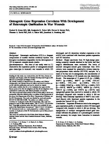 Osteogenic Gene Expression Correlates With Development of ...