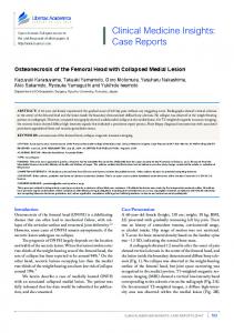 Osteonecrosis of the Femoral Head with Collapsed Medial Lesion