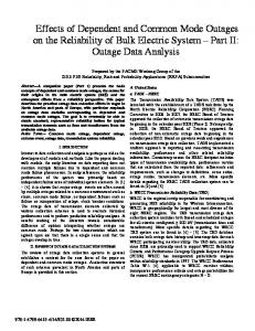 Outage Data Analysis