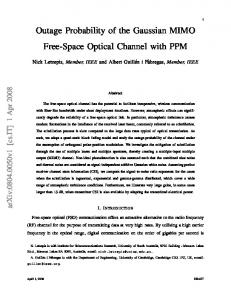 Outage Probability of the Gaussian MIMO Free-Space Optical