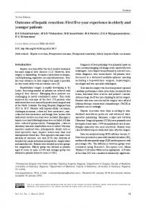 Outcome of hepatic resection