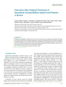 Outcomes After Surgical Treatment of Intradural ...