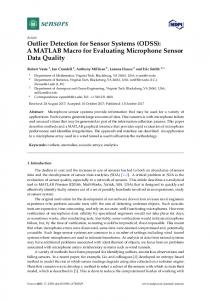 Outlier Detection for Sensor Systems (ODSS): A