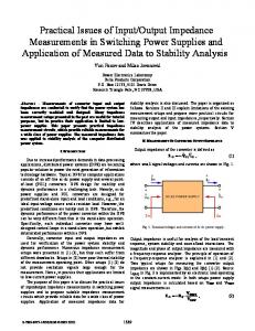 Output Impedance Measurements in