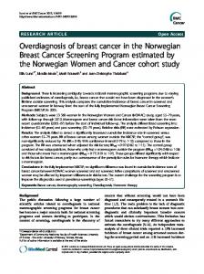 Overdiagnosis of breast cancer in the Norwegian ... - BioMedSearch