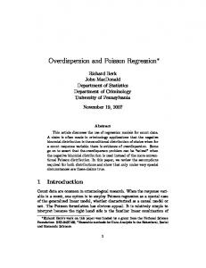 Overdispersion and Poisson Regression