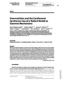 Overnutrition and the Cardiorenal Syndrome: Use of a ...