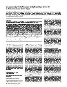 Oversummer Survival of Inoculum for Colletotrichum ... - APS Journals