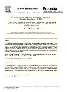 Overtaking Behavior on Divided Highways Under ...