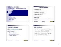 Overview of Network Security