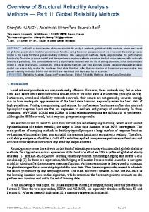 Overview of Structural Reliability Analysis Methods ... - OpenScience