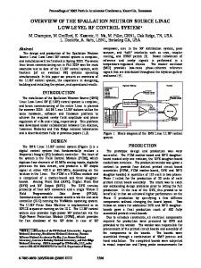 Overview of the Spallation Neutron Source Linac Low-Level RF ...