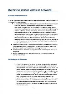 Overview sensor wireless network