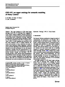 OWL-FC: an upper ontology for semantic modeling ... - Semantic Scholar