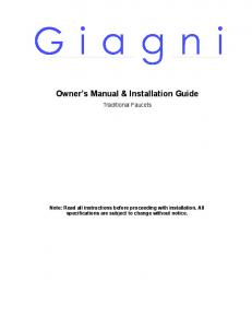 Owner's Manual & Installation Guide