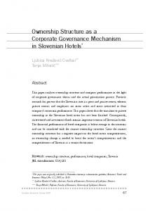 Ownership Structure as a Corporate Governance ... - Semantic Scholar