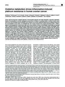 Oxidative metabolism drives inflammation-induced platinum ... - Spiral