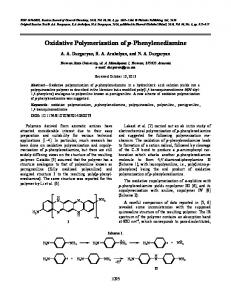 Oxidative Polymerization of p-Phenylenediamine - Springer Link