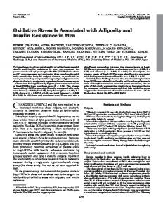 Oxidative Stress Is Associated with Adiposity and Insulin Resistance in ...